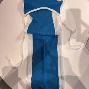 Blue and White Women's Dress
